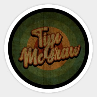 Circle Retro Vintage Tim McGraw Sticker